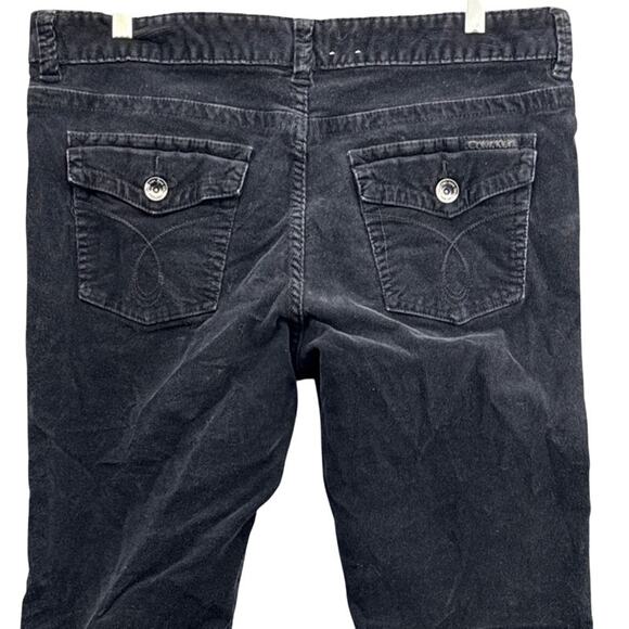 Calvin Klein Jeans Y2K 90s Black Corduroy Bootcut Pants Women 16 - Picture 4 of 7